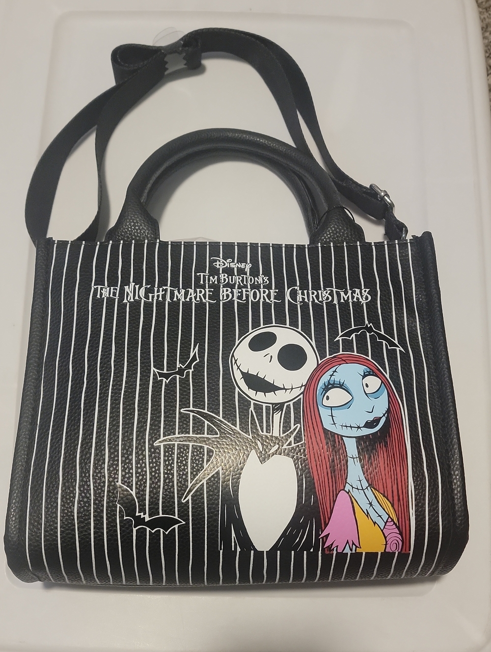 Disney Tim Burton's The Nightmare Before Christmas Black Graphic Crossbody Bag